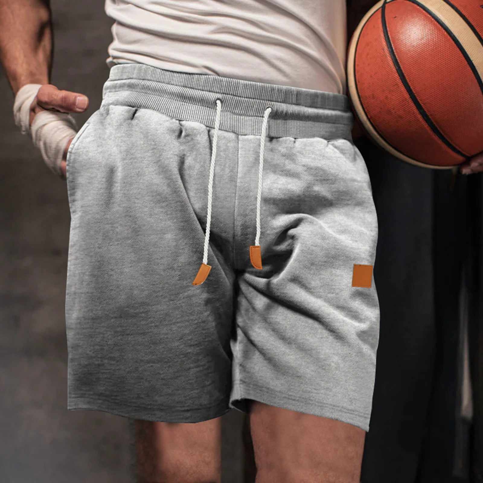 Men's Graphic Sport Shorts - Lightweight Mesh Basketball Shorts With Drawstring For Workout & Training