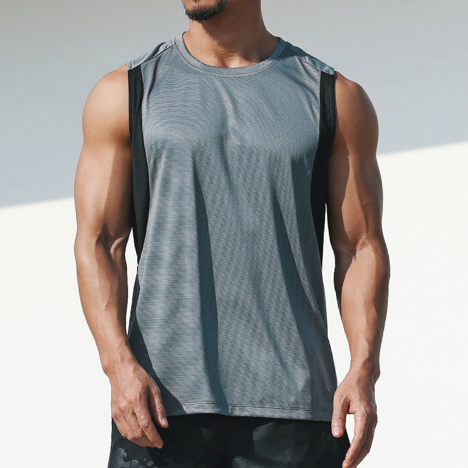 HOLEX 2024 Camisetas sin tirantes deportivas para Hombre