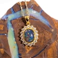 thumbnail image 1 of HOLIDAY ADVENTURE 18KT ROSE GOLD PLATED AUSTRALIAN BLACK OPAL NECKLACE, 1 of 5