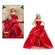 Barbie Signature 2026 Holiday Barbie Fashion Doll, Seasonal Collector, Blonde with Red Gown with Bow Detail