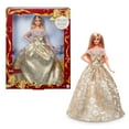 thumbnail image 1 of Barbie Signature 2025 Holiday Barbie Fashion Doll, Seasonal Collector, Blonde with Silver & Gold Gown, 1 of 7