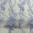 thumbnail image 1 of HOLIDAY Embroidered Mesh Fabric. Lace Netting Material 54 Inch in Width | Home Decor, Bluebell / Sample 5x7, 1 of 1