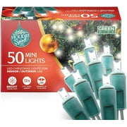 HOLIDAY SPIRIT 50 LED Mini Christmas String Lights 120V UL588 Listed (Bright White)