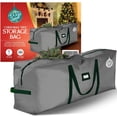 thumbnail image 1 of HOLIDAY SPIRIT Heavy Duty Canvas Bags for Christmas Tree - Waterproof Storage Bag with Reinforced Handles and Dual Zipper for 9 Ft Tree - 600D Oxford Material Protects from Dust and Moisture, Charcoa, 1 of 6