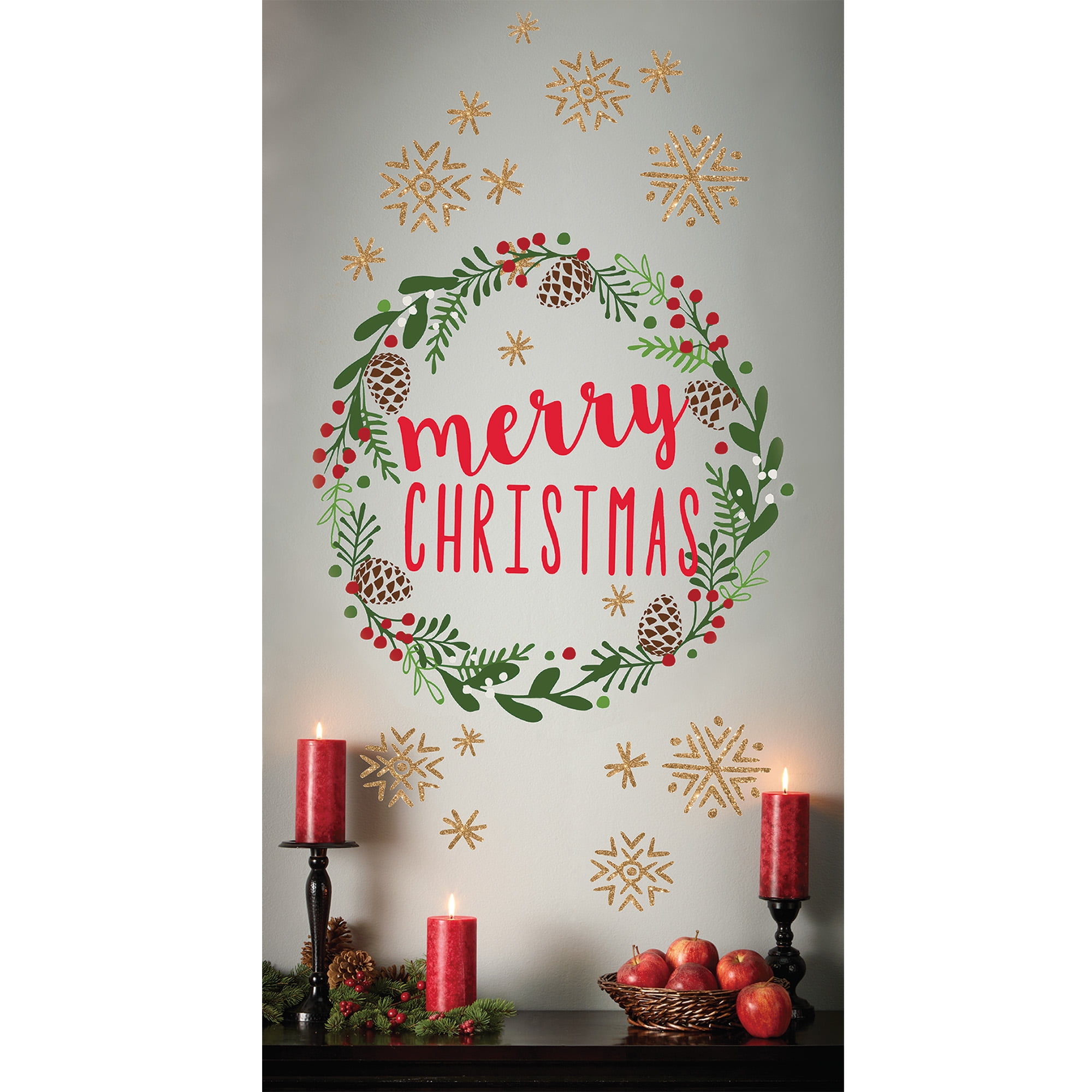 HOLIDAY TIME MERRY CHRISTMAS WALL ART, 39 X 27.5 INCH