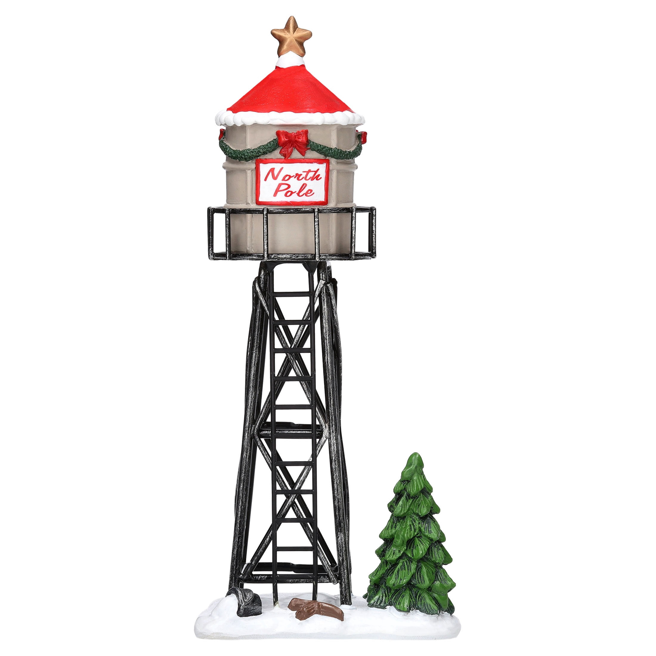 Holiday Water Tower Christmas Village Accessory, Multicolor, 7.62", by Holiday Time