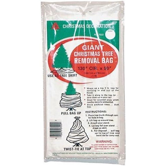 Holiday Trims Holiday Trim Tree Removal Bag 7522 - Yard Waste Bag - Pack of 36