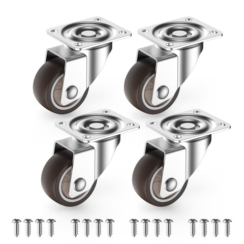 HOLKIE 1 inch Heavy Duty Swivel Caster Wheels,(4 pack)Small Swivel Caster Wheels for Furniture Total Capacity 90lbs (No Brake)