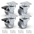 thumbnail image 1 of HOLKIE 2 inch Swivel Caster Wheels Set of 4 - Heavy Duty Casters for Furniture - No Noise TPR Wheels - Total Capacity 880lbs, 1 of 9