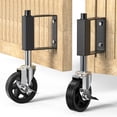 thumbnail image 1 of HOLKIE 4 inch Spring Loaded Gate Wheel,2Pack Heavy Duty Swivel Gate Caster Wheel for Wooden Gate and Fence 220 LBS Load Capacity,Black, 1 of 9