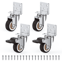 moopom Caster Wheels - 2 Inch L Shape Small Side Mount Casters Set of 4 ...