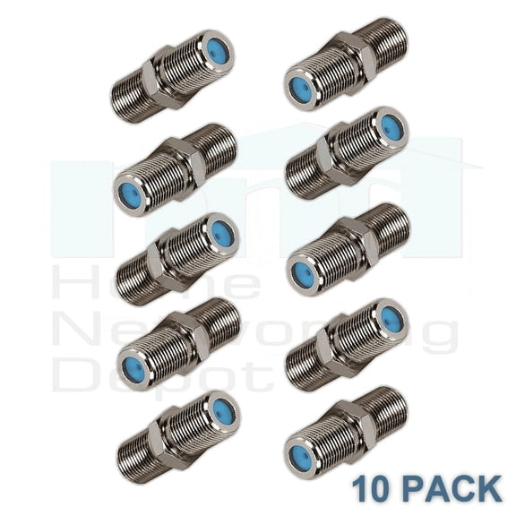 HOLLAND ELECTRONICS F-81 EXTENDED SPLICE ADAPTERS DC - 3GHZ F FEMALE TO F FEMALE - TEN(10) PACK