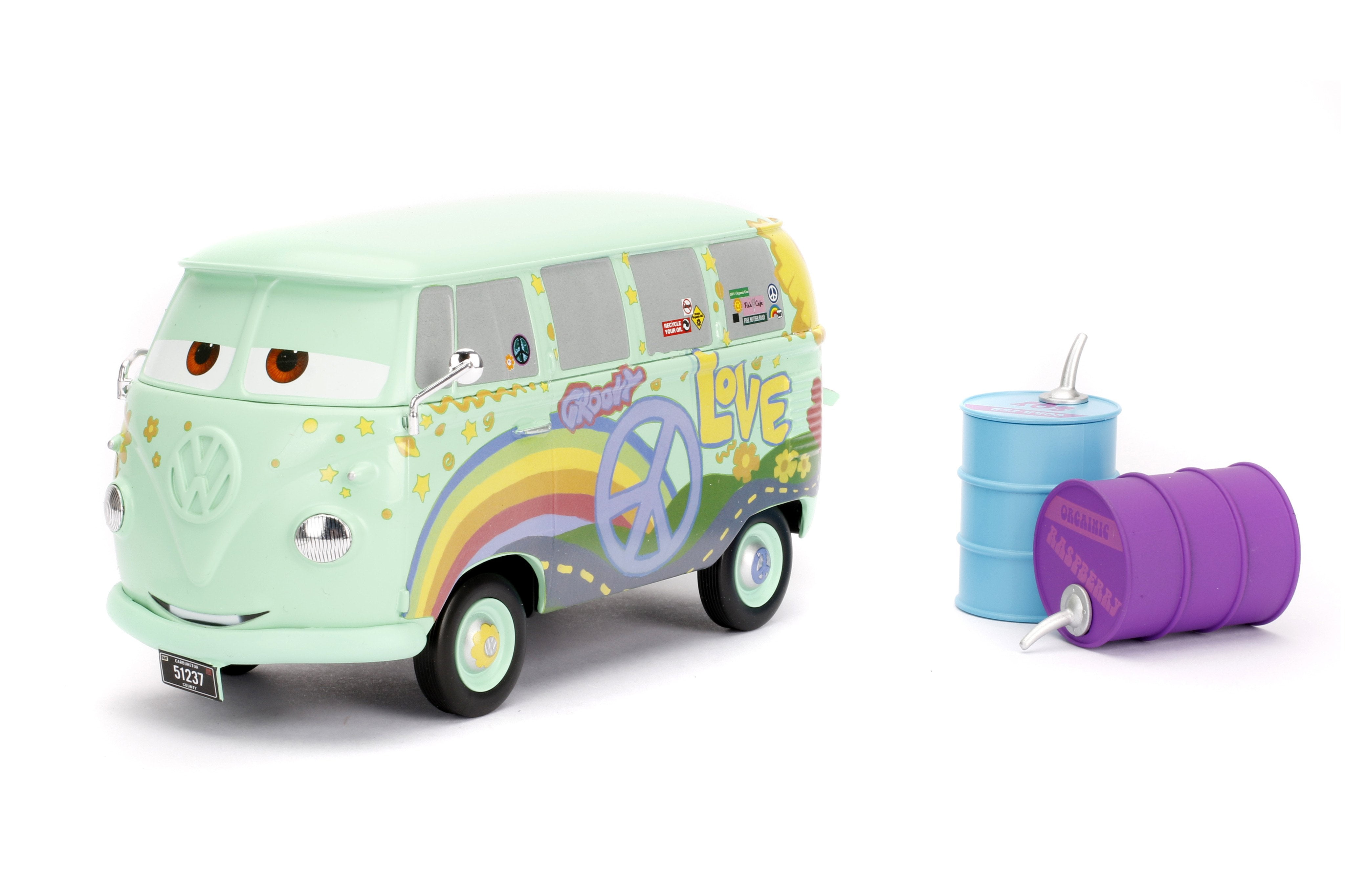JADA TOYS 1/24 カーズ フィルモア オイル缶セット JADA TOYS Fillmore 1:24 Die Cast Vehicle - Pixar Cars