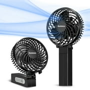 Holmes 4" Rechargeable Handheld Fan, 3-Speed, USB-C, 180° Tilt, Portable, Black