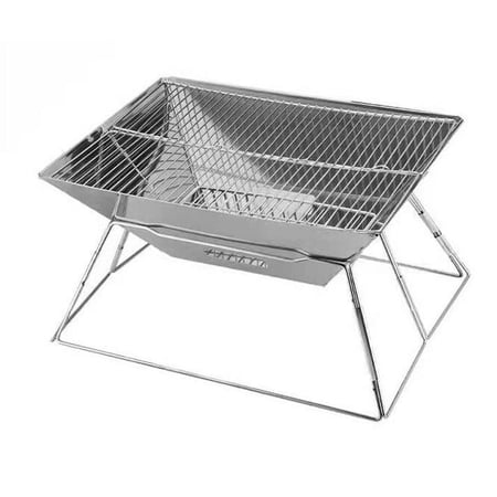 HOLOCKY Stainless Steel Folding Grill for Home Picnic Thickened BBQ Carbon Oven
