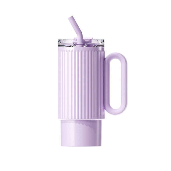 HOLOHOLO 34oz Insulated Stainless Steel Tumbler with Handle and Straw, SUS316 Stainless Steel Water Bottle, Keep Drinks Cold & Hot Portable Travel Coffee Cup (Lavender)