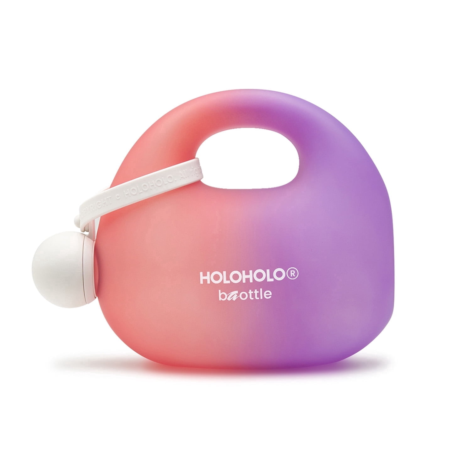 HOLOHOLO Large Capacity Water Jug Leak-Proof Design with Straw and Adjustable Strap Perfect for Gym Hiking and Commuting 41oz Sunset Pink