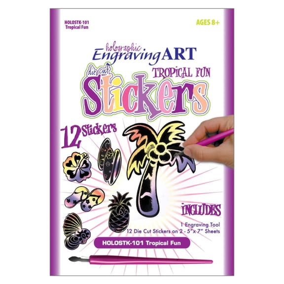 Royal & Langnickel Engraving Art Tropical Fun Stickers