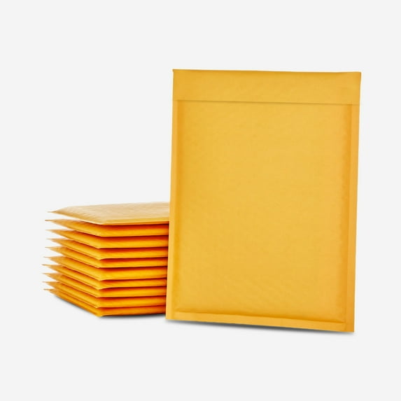 HOLPACK 5 In. x 10 In. (Size 00) Kraft Bubble Mailers, 250-pack MADE IN USA