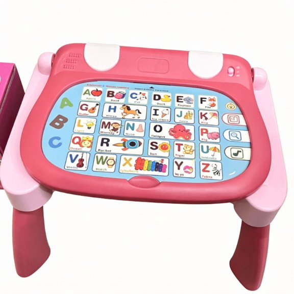 HOLYFUN 3-in-1 Kids Activity Table with Piano, Drawing Board & Learning Cards, Educational Toddler Learning Desk with Storage, Interactive Music & Learning Toy for Boys & Girls