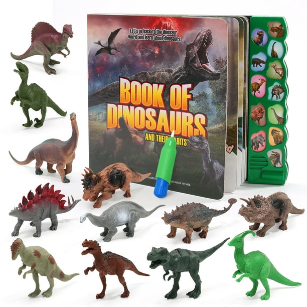HOLYFUN Dinosaur Toys for 3+ Years Old, Dinosaur Sound Book Set With
