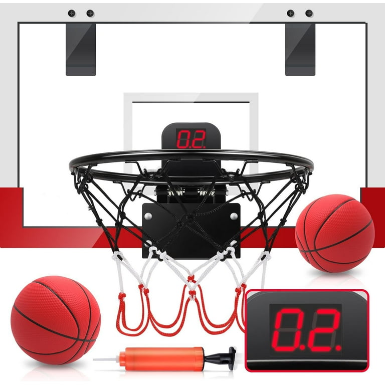 MoNiBloom Mini Basketball Hoop, Indoor Over the Door Mini Hoop and  Basketball Set, Basketball Mini Hoop