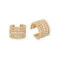 thumbnail image 1 of HOLYMAGIC Women Ear Clip 14K Gold Plated Non Pierced CZ Jewelry Gift, 1 of 7
