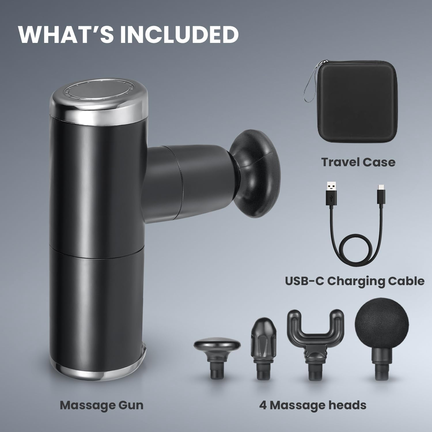 HOM Deep Tissue Mini Massage Gun - Quiet Portable Handheld Massager for Muscle Soreness Back Pain Relief