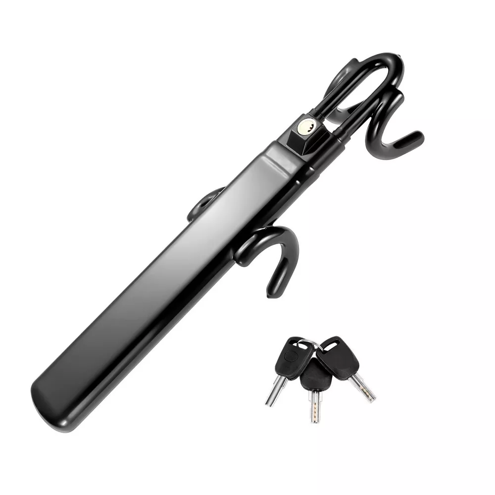 HOM Steering Wheel Lock - Anti-Theft Device for Car Steering Wheel - Retractable Steering Wheel Lock for Cars - Fits Most Vehicles