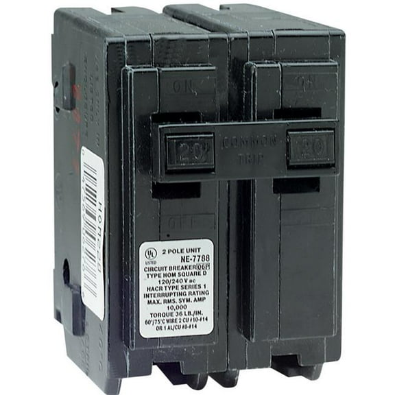 HOM250C 2 in. 50 A, 2-Pole Homeline Plug-On Circuit Breaker