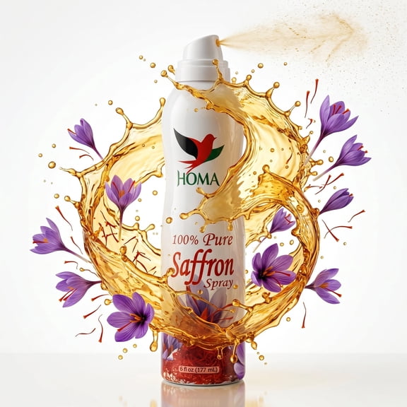 HOMA Saffron Spray, Made from Pure Threads, No Soaking Required, for Rice, Desserts & Drinks (6.0 oz)