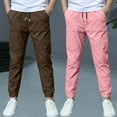 thumbnail image 1 of HOMADLES 2Pc Boys Joggers Pants for Teens Boys Linen Athletic Hiking Breathable Stretch Casual Sweatpants Pants Hot Pink 12 T, 1 of 9