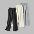 thumbnail image 1 of HOMADLES 3Pc Jogger Pants for Girls Parachute Baggy Elastic Waist Wide Leg Stretch Casual Jogger Pants Gray 9 T, 1 of 6