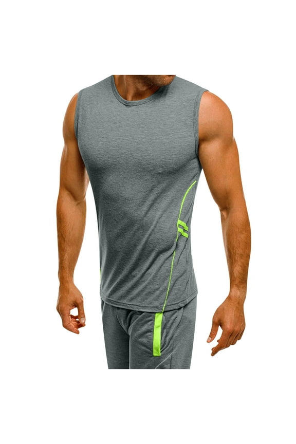 A Shirts Undershirts for Men Athletic Stretch Muscle Gray M