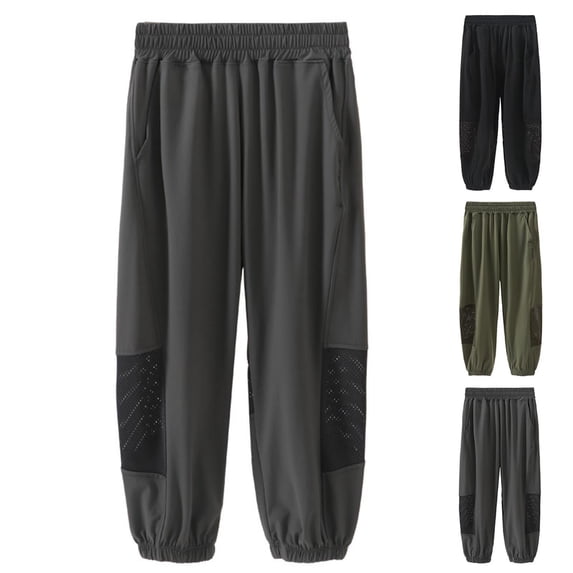 HOMADLES Boys Casual Pants Elastic Waist Quick Dry Hiking Trousers Relaxed Fit Lightweight Sweatpants Gray Size 12 Years