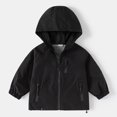 thumbnail image 1 of HOMADLES Boys Coats Jackets Windbreaker Long Sleeve Casual Hoodies Coat for Kids Outerwear Hood Jacket Black 5 T, 1 of 3