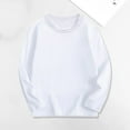 thumbnail image 1 of HOMADLES Boys Long Sleeve Sweatshirt Casual Outdoor Hiking Tops Solid Color Loose Children Pullover Tee White 11-12 T, 1 of 3
