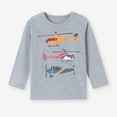 thumbnail image 1 of HOMADLES Boys Long Sleeve T Shirt for Kid Boys Crewneck Casual Outdoor Clothing Graphic Tee Clasic Sweatshirt Gray 3 T, 1 of 5