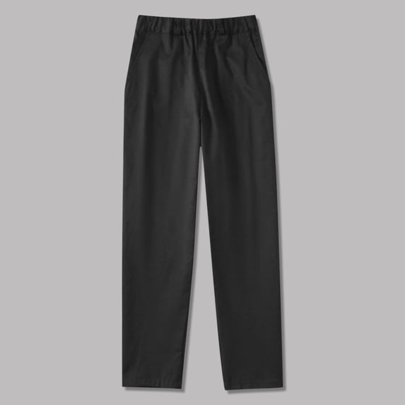 HOMADLES Teen Boys School Uniform Pants Elastic Waist Straight Leg Baggy Pants Bottom Open Flat Front Pants Black 10 T
