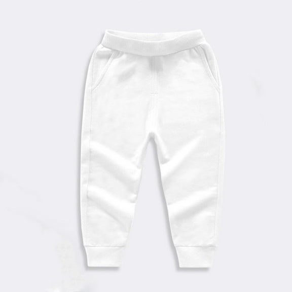 HOMADLES Boys School Uniform Pants Stretch Elastic Waist Pants Outdoor Hiking Casual Flat Front Pants White 9 T