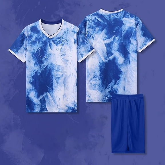 HOMADLES Boys Sets 2 Piece Print Tee and Elastic Short Outfits Blue 6 T