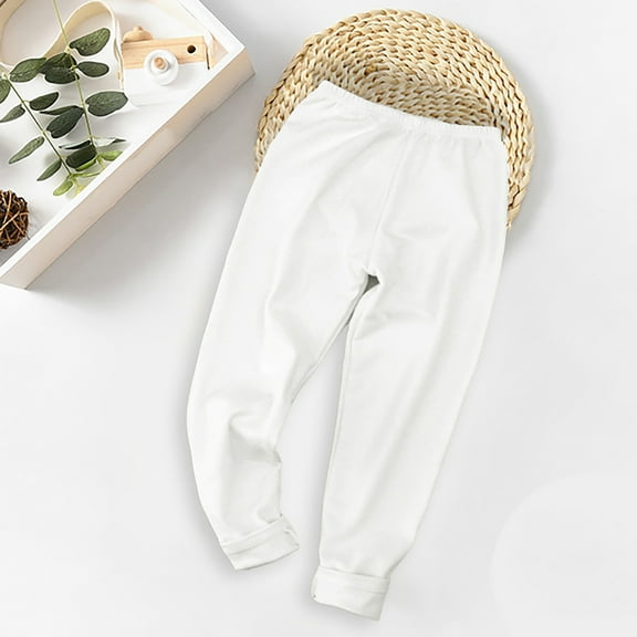 HOMADLES Boys Sweatpants Outdoor Athletic Boy Cargo Pants Elastic Waist Pants with Pockets Jogger Pants White 5 T