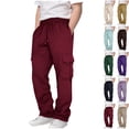 thumbnail image 1 of HOMADLES Cargo Pants for Boy Elastic Waist Wide Leg Baggy Pants Stretch Soft Multi-pocket School Cargo Pants Outdoor Hiking Wine 9 T, 1 of 8