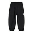 thumbnail image 1 of HOMADLES Cargo Pants for Girls Elastic Waist Parachute Baggy Lightweight Wide Leg Jogger Trousers Black 9-10T, 1 of 2