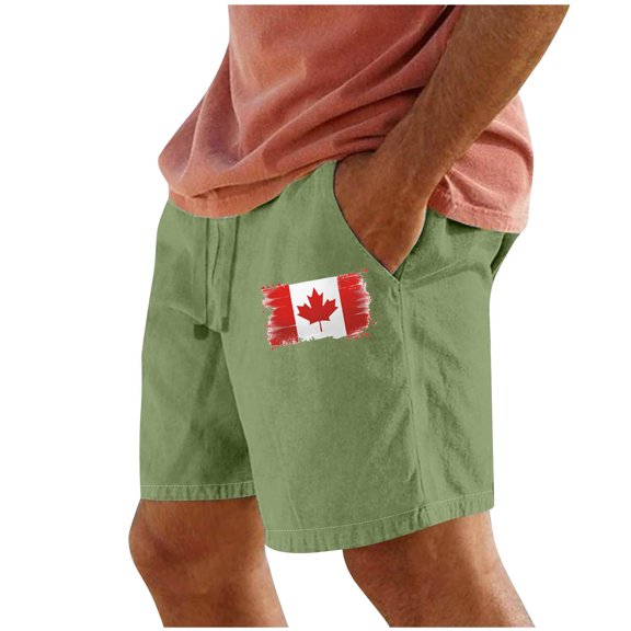 HOMADLES Cargo Shorts for Men Linen Quick Dry Elastic Waist Summer Straight Leg Soft Rib Drawstring, Cargo Short Green 2XL