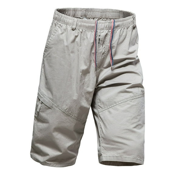 HOMADLES Cargo Shorts for Men Straight Leg Multiple Pockets Elastic Waist Summer Casual, Cargo Short Gray 2XL