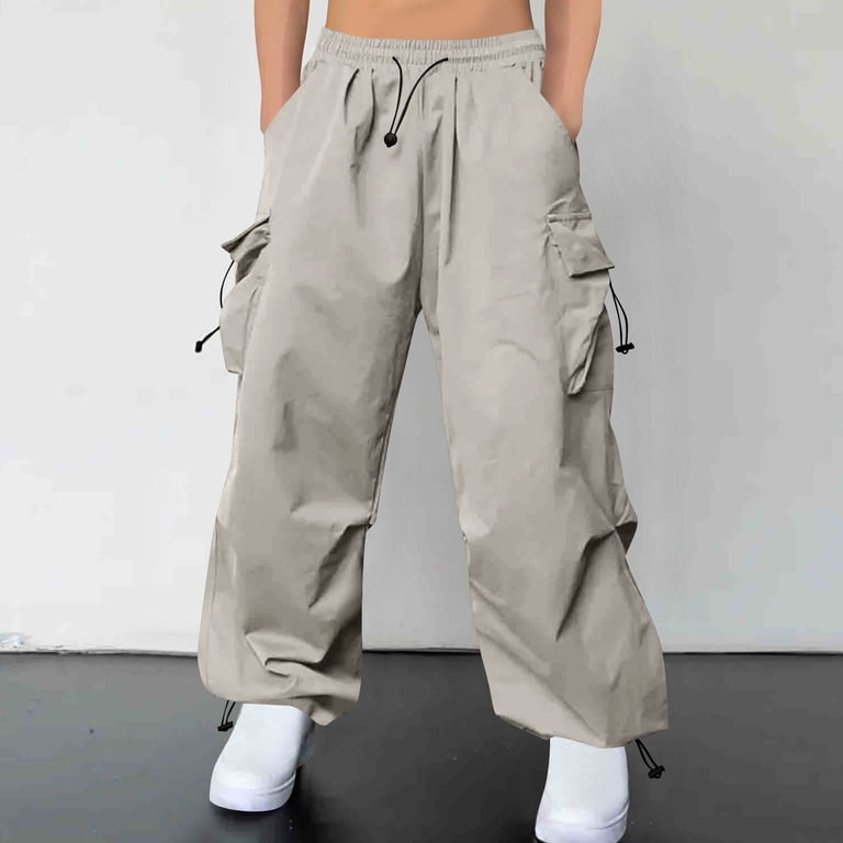 HOMADLES Cargo Pants for Men Mid Waist Multiple Pockets Loose