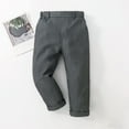 thumbnail image 1 of HOMADLES Dress Pants for Boys Flat Front Straight Leg Suit Pants School Uniform Casual Dress Pants Dark Gray 5 T, 1 of 3