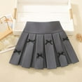 thumbnail image 1 of HOMADLES Girl's Pleated Hem Skirt, Girls School Uniform Skirt Elastic High Waist Skirts Solid Bow Skirts with Lining Shorts Mini Skirts Gray 4 T, 1 of 7