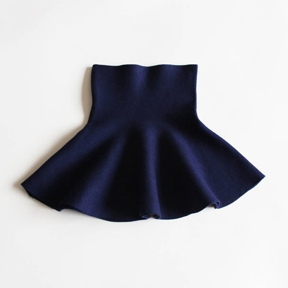 HOMADLES Girls Athletic Short Skirts Soft Tiered Skirt Fashion Skirt Elastic Waist A Line Pleated Skirt Navy 6-7T